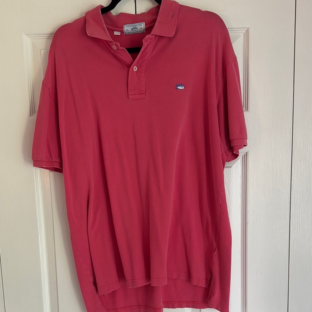 Southern Tide- Pink Polo Shirt